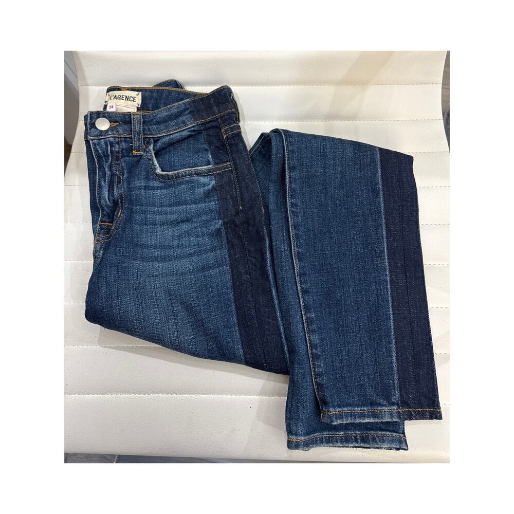 NWOT L’AGENCE Margo High Rise Skinny Jeans in Classic Vintage Stripe Size 24 - Picture 4 of 4